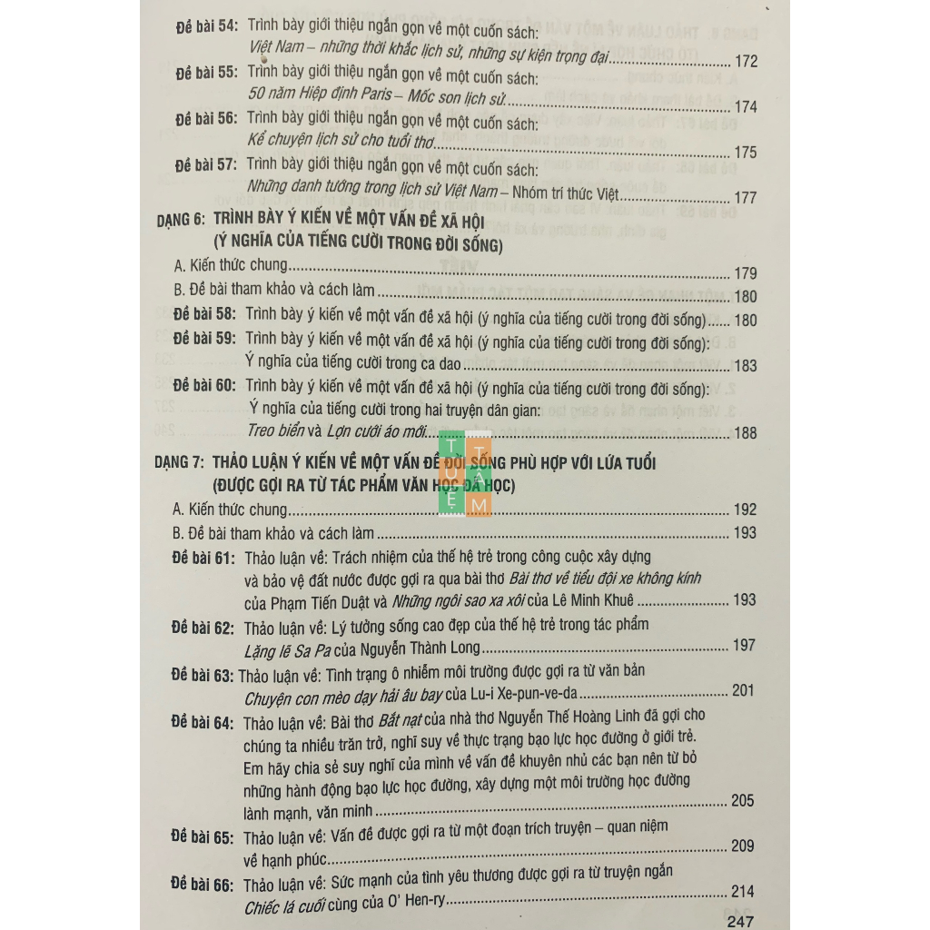 Sách - Hướng dẫn viết, nói và nghe các dạng Văn lớp 8