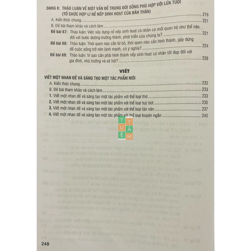 Sách - Hướng dẫn viết, nói và nghe các dạng Văn lớp 8