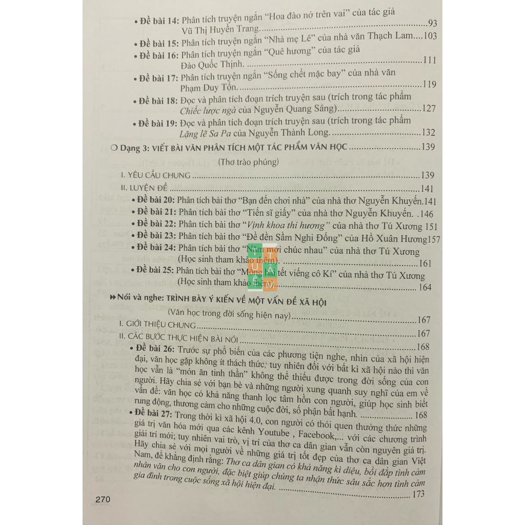 Sách - Hướng dẫn viết, nói và nghe các dạng Văn lớp 8