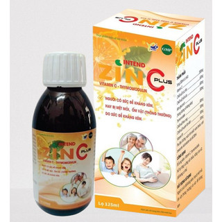 Intend Zinc Plus, chứa thymomodulin và C hàm lượng cao, tăng sức đề kháng - chai 125ml