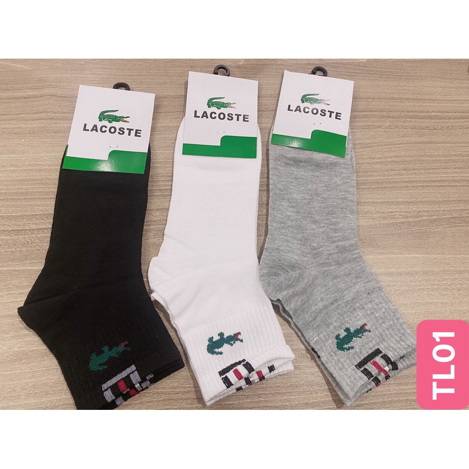 Vớ Thê Thao Cổ Cao Thêu Nổi LACOSTE màu ngẫu nhiên_ Shop Toàn Châu