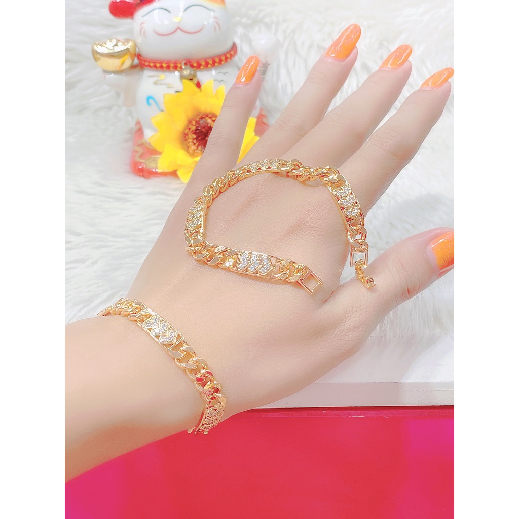 Lắc Tay Nữ Mạ Vàng 18k Sang Trọng Gồm 04 Mẫu
