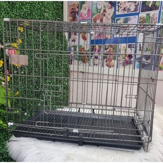 Chuồng Sắt Sơn Tĩnh Điện Vân Đá Cho Chó Mèo xài bền, nan dày, Cứng cáp, chắc chắn.