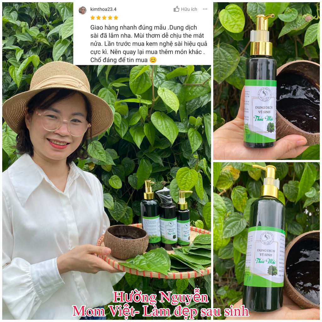 DUNG DỊCH VỆ SINH PHỤ NỮ THẢO DƯỢC MOM VIỆT TINH CHẤT TRẦU KHÔNG
