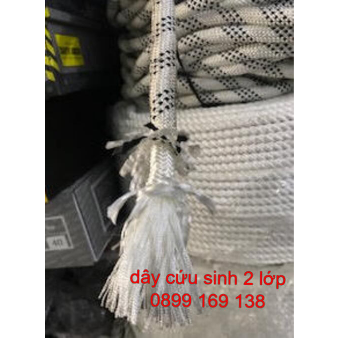 Dây cứu sinh cường lực giá sĩ bán ký , dây dù, dây đu nhà cao tầng loại 2 vỏ
