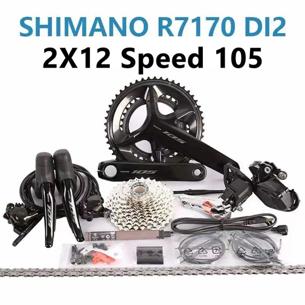 Bộ chuyển động Groupset Shimano 105 Di2 R7170 2x12speed, hàng chính hãng,