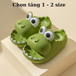 Dép sục nữ croos siêu nhẹ hình hà mã khủng long mắt to
