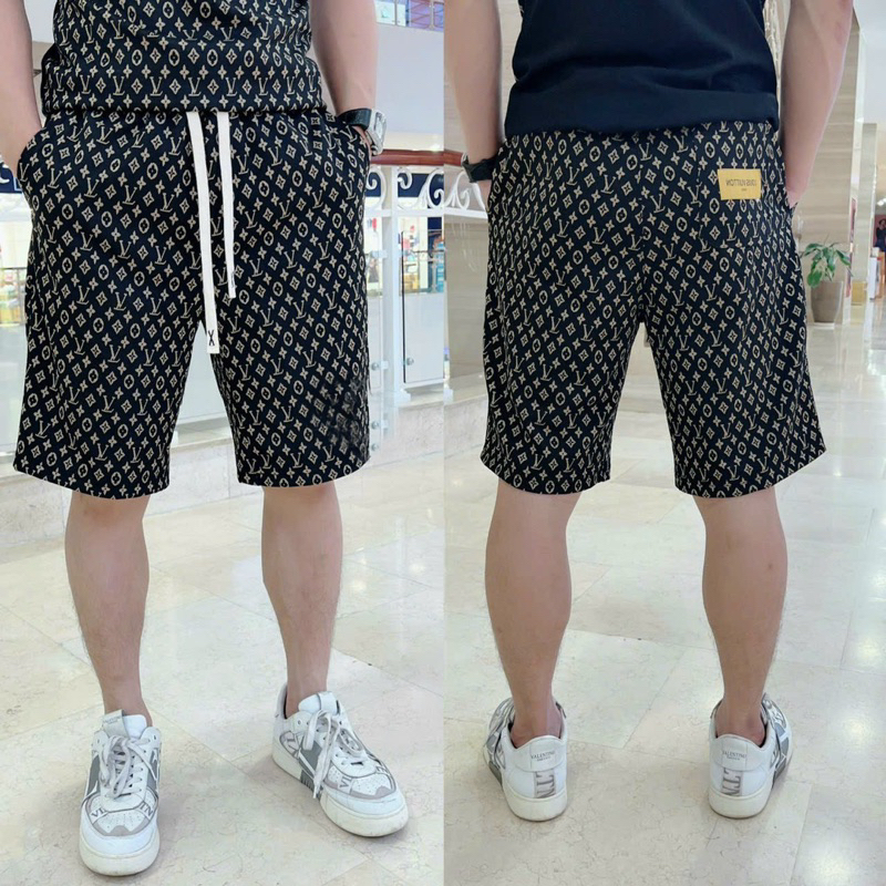 Quần Short nam L.V Chất Vải Bò Thô Dày dặn