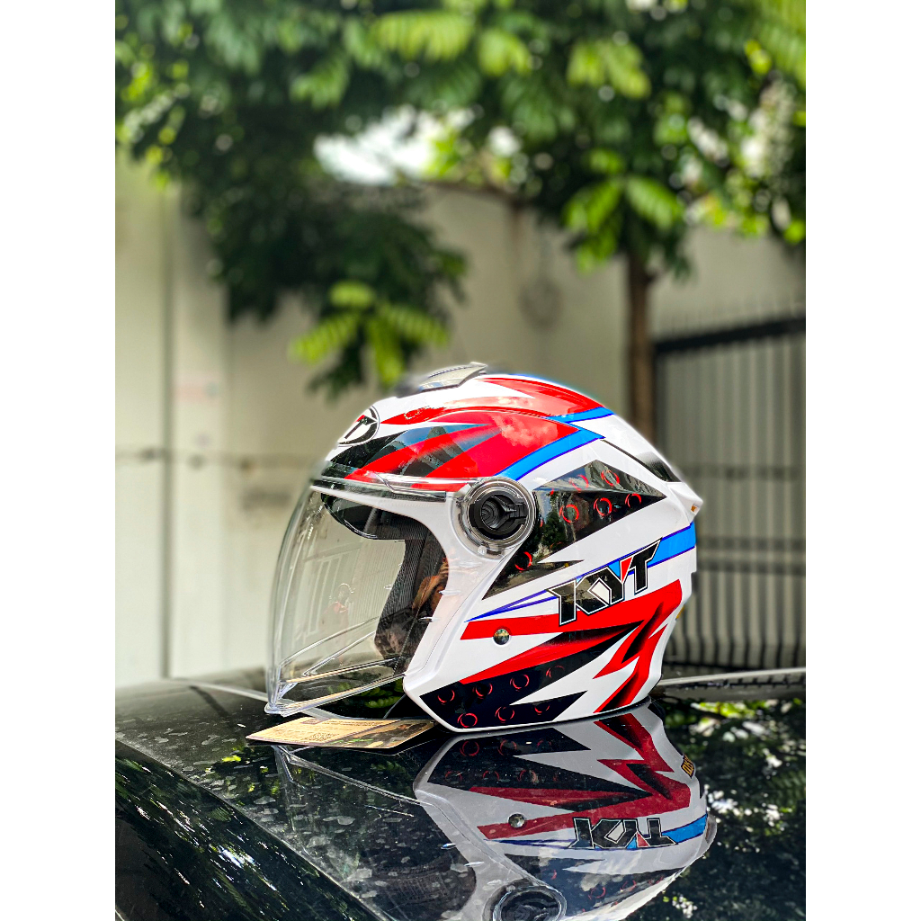 Nón bảo hiểm 3/4 2 kính ROYAL M668 tem DARGON BOY tặng logo KYT chính hãng
