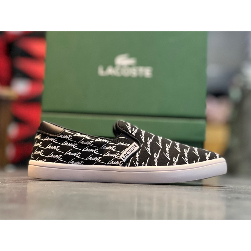Lacoste Jump Serve Slip-On Signature Logo Canvas Sneaker NEW  Form basic rất dễ phối đồ