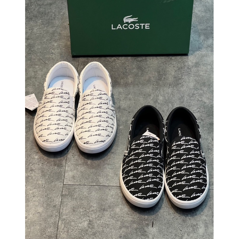 Lacoste Jump Serve Slip-On Signature Logo Canvas Sneaker NEW  Form basic rất dễ phối đồ