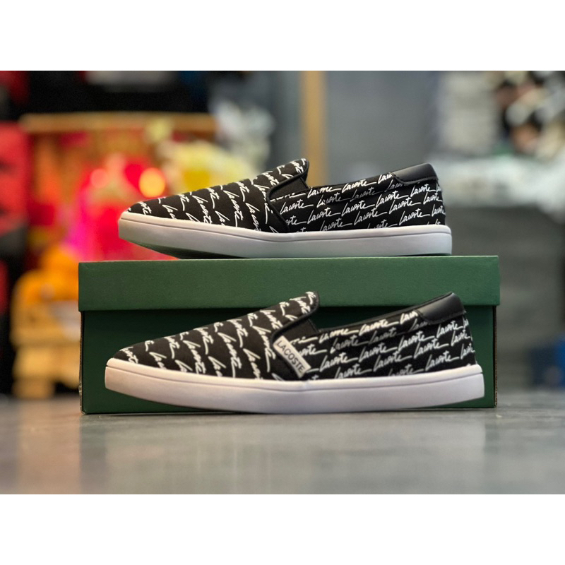 Lacoste Jump Serve Slip-On Signature Logo Canvas Sneaker NEW  Form basic rất dễ phối đồ