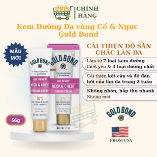 [NHẬP MỸ - AUTH - ĐỦ BILL] Kem Dưỡng Cổ và Ngực GOLD BOND chống lão hóa, giảm nhăn nheo, chảy xệ da vùng cổ & ngực (56g)