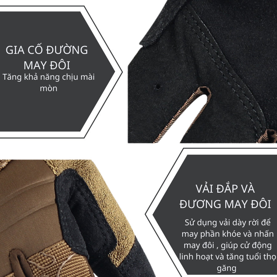 Găng tay vải Raw Moto 1 dành cho người đi phượt bằng xe máy Arrow