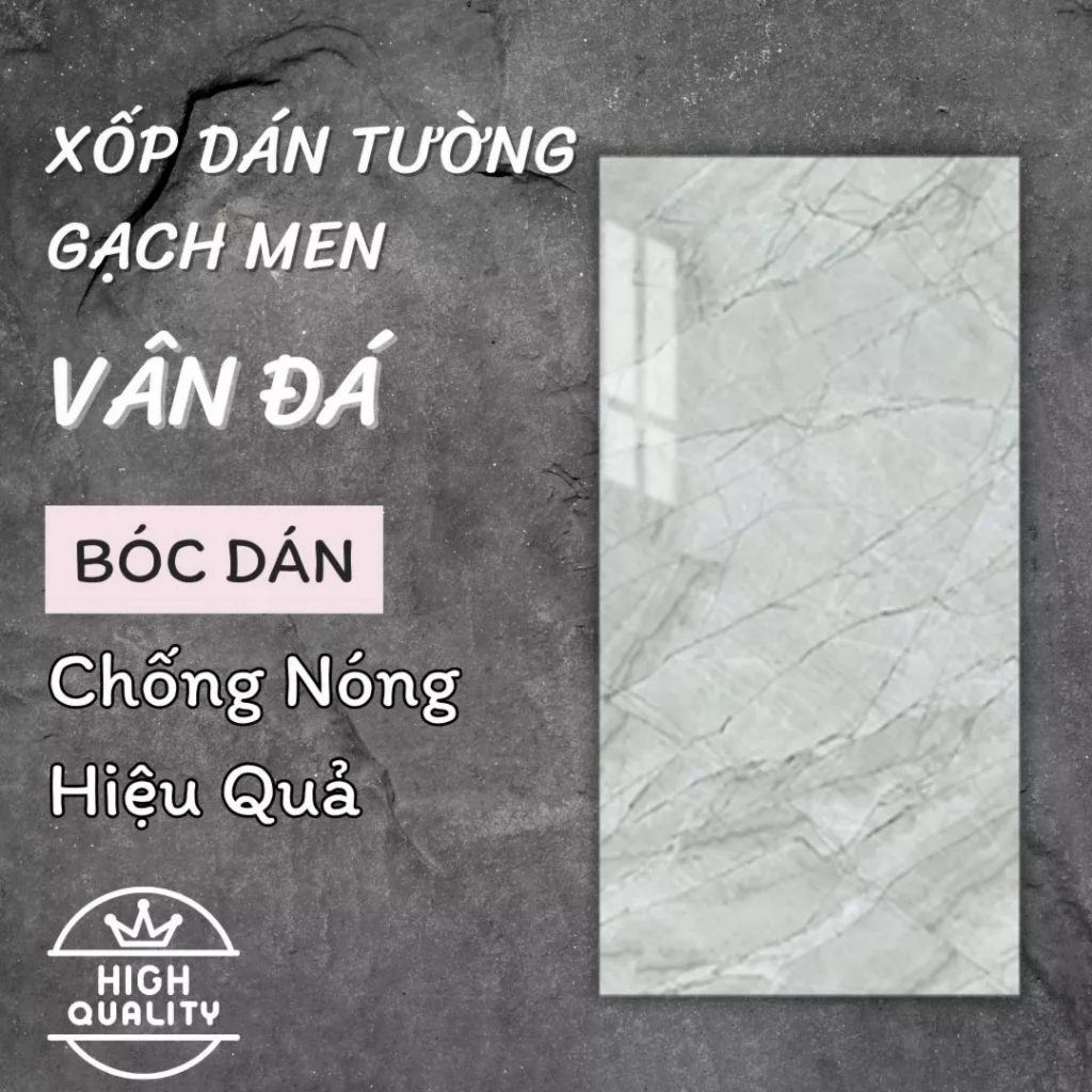 Tấm xốp vân đá dán tường pvc  - sẵn keo - tự dán