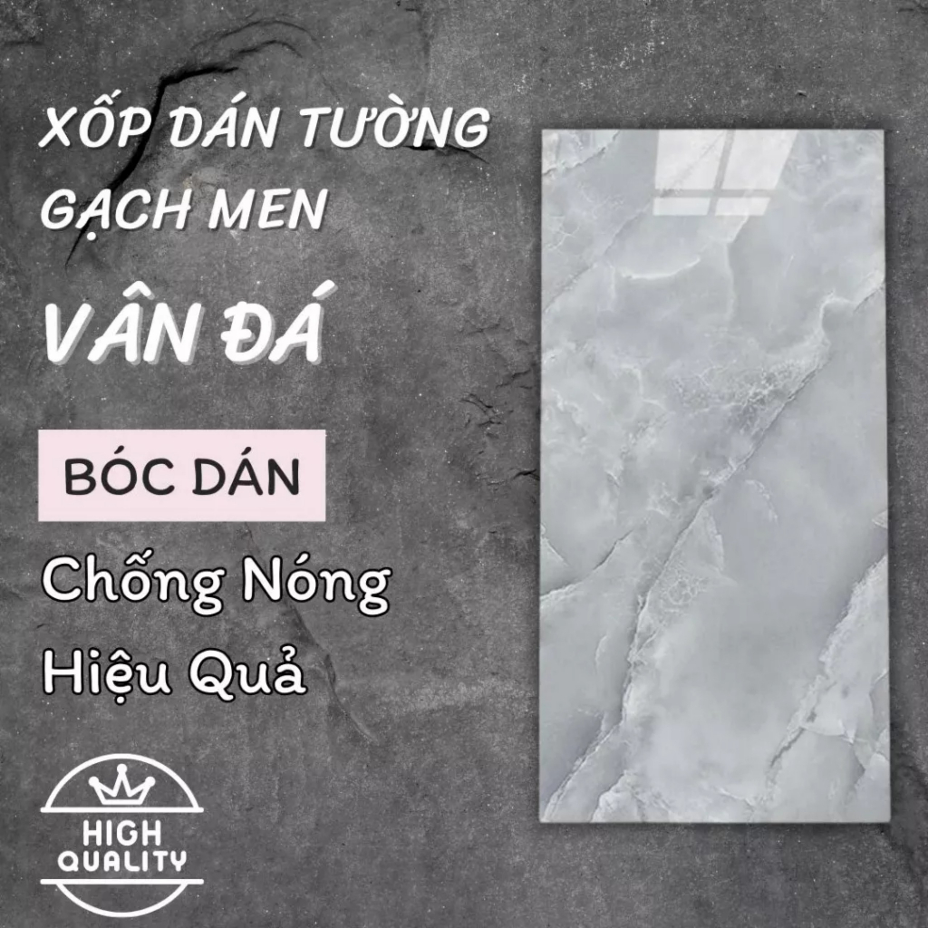 Tấm xốp vân đá dán tường pvc  - sẵn keo - tự dán