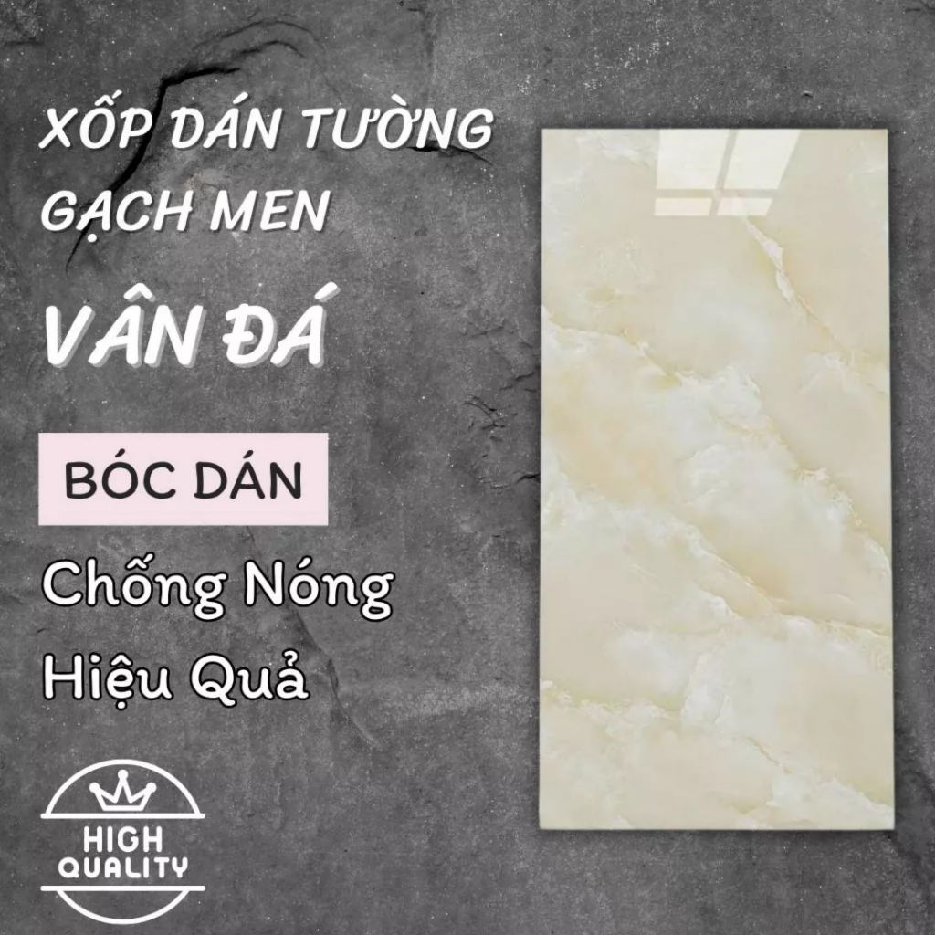 Tấm xốp vân đá dán tường pvc  - sẵn keo - tự dán