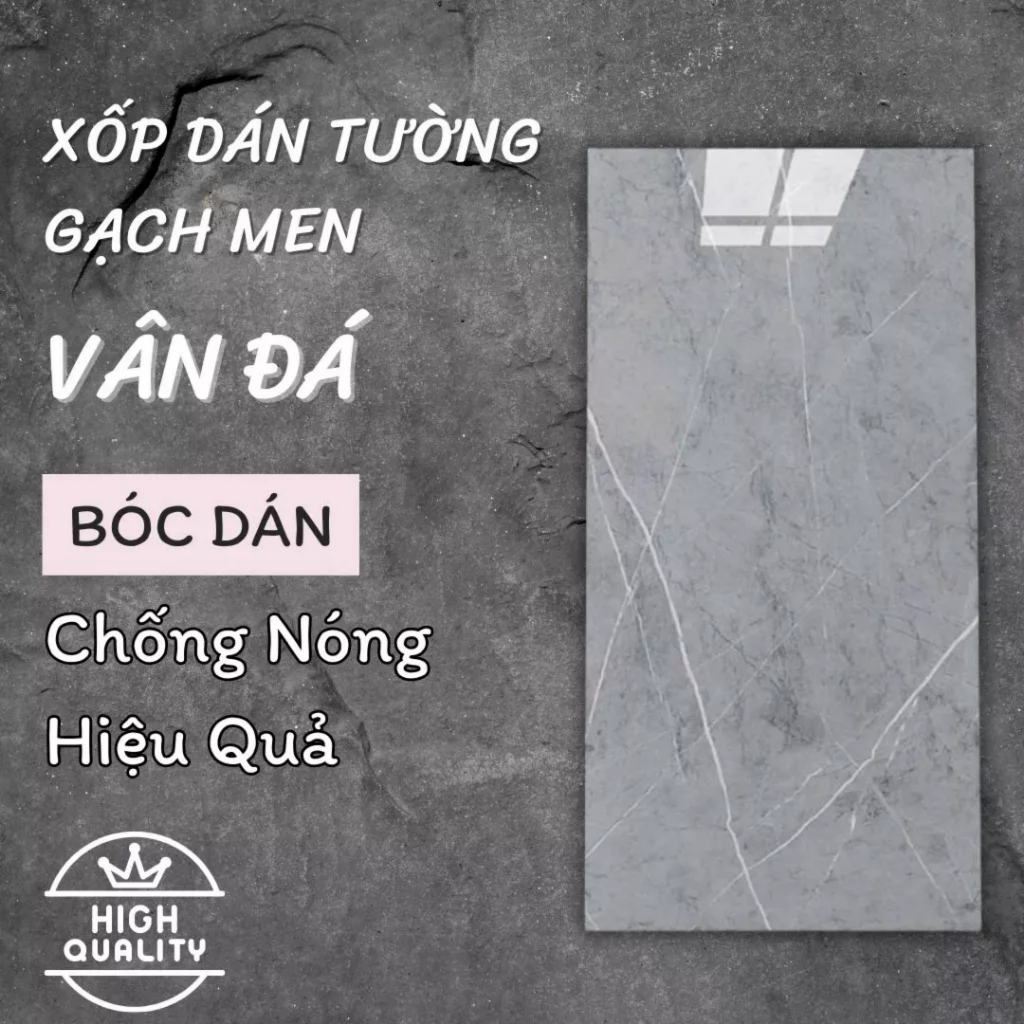 Tấm xốp vân đá dán tường pvc  - sẵn keo - tự dán