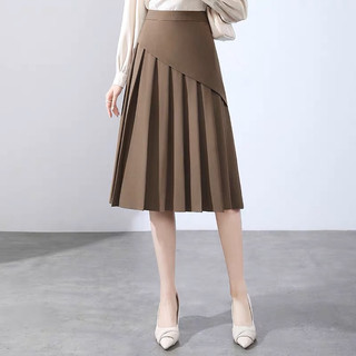 Chân váy a xếp ly dài đắp tà xéo-bigsize-c012