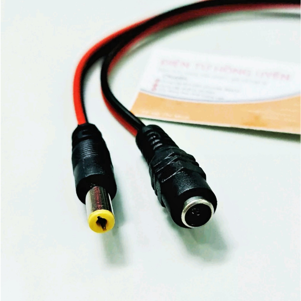 Dây jack hàn pin gồm jack đực jack cái . Dùng làm jack sạc, jack kết nối điện Chuẩn 5.5mm