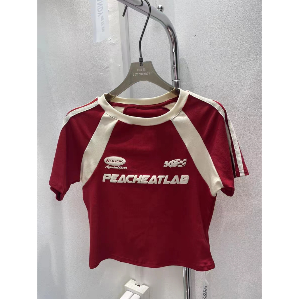 Áo thun ZWQFP cotton tay raglan họa tiết 3 sọc thời trang dành cho nữ