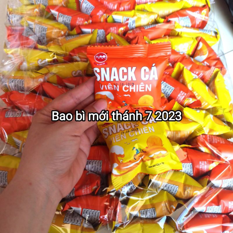 Snack cá viên chiên,bim bim cá viên chiên siêu ngon siêu giòn  ba anh em