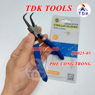 Kìm mở phe trong mũi cong 5"/125mm b0025-05, kìm mở phanh chính hãng c-mart