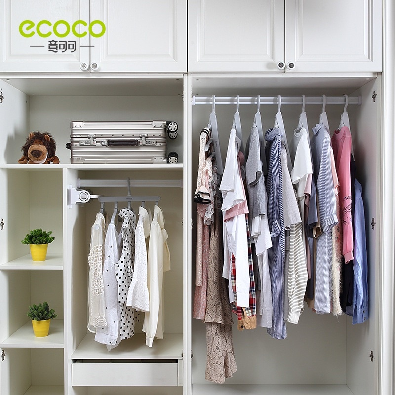 Móc treo quần áo đa năng ECOCO mắc treo quần áo thông minh gấp gọn tiết kiệm không gian tủ E1904