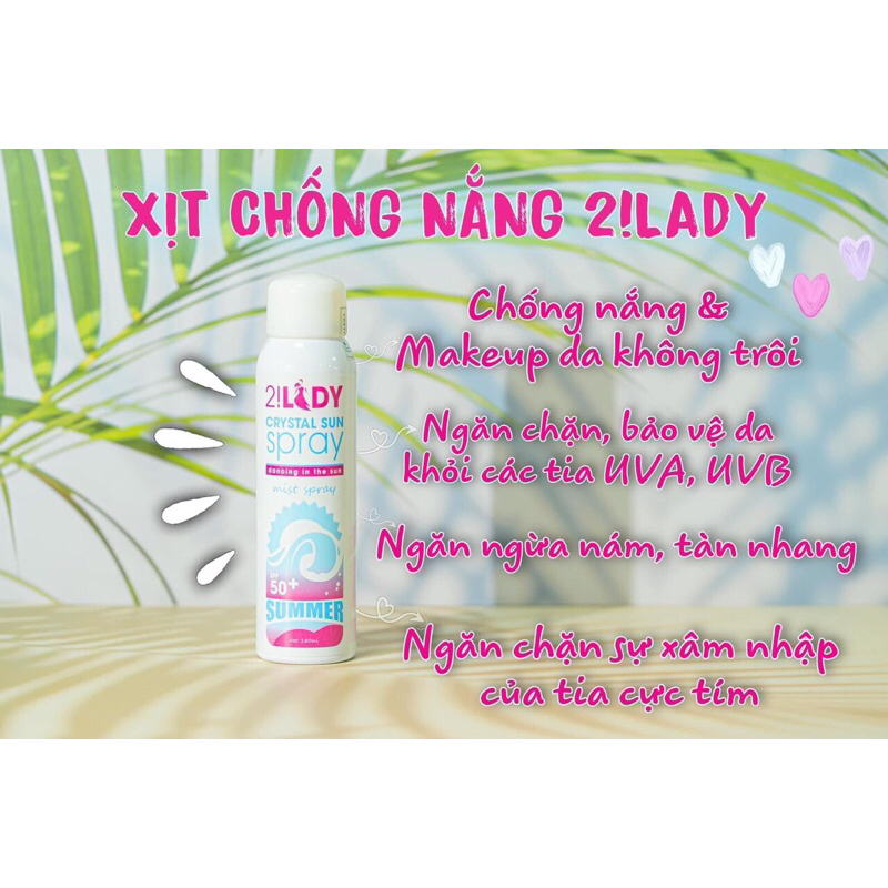 (CHÍNH HÃNG)COMBO Xịt Chống Nắng 2 LaDy Magic Skin,Ngăn chặn và bảo vệ Da khỏi các tia UV,Ngăn ngừa nám,nhangMake up 🤞🏻