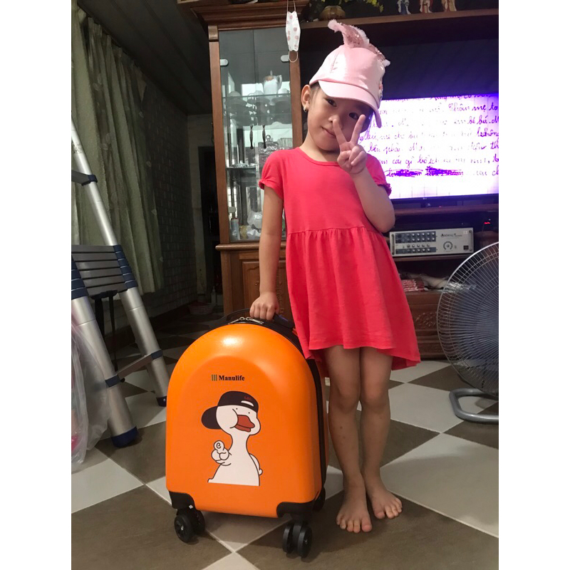 Vali kéo in hình khủng long cho bé hàng cao cấp mới nhất 2023