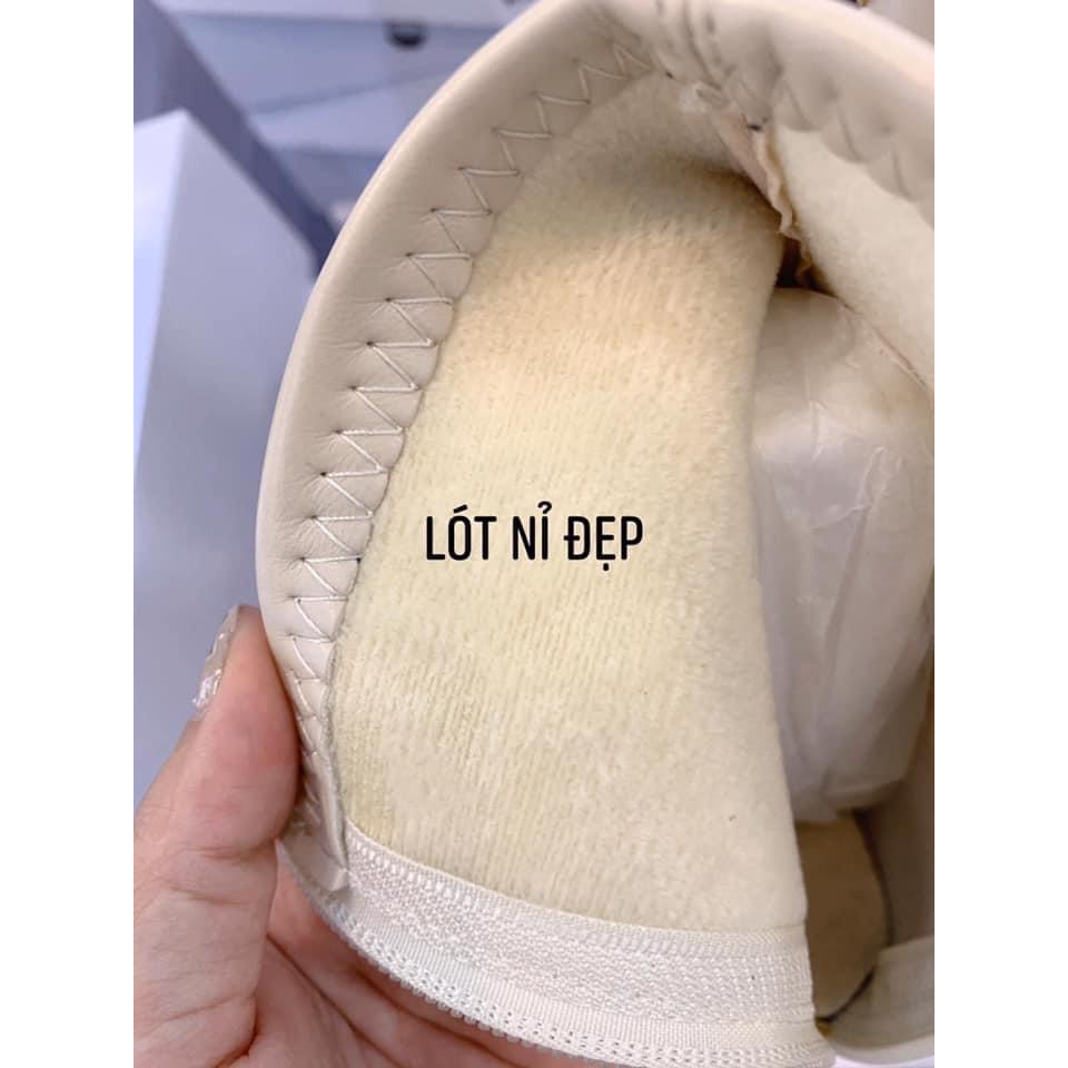 Bốt nữ da cao cấp, lót lông mềm mịn, êm, ấm, khóa kéo sau, gót cao 6cm | BigBuy360 - bigbuy360.vn