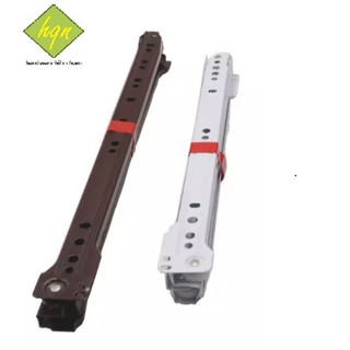 Ray đơn bánh xe nhựa trắng/ nâu / thanh trượt bánh xe/ ray trượt hộc tủ/ ray ngăn kéo