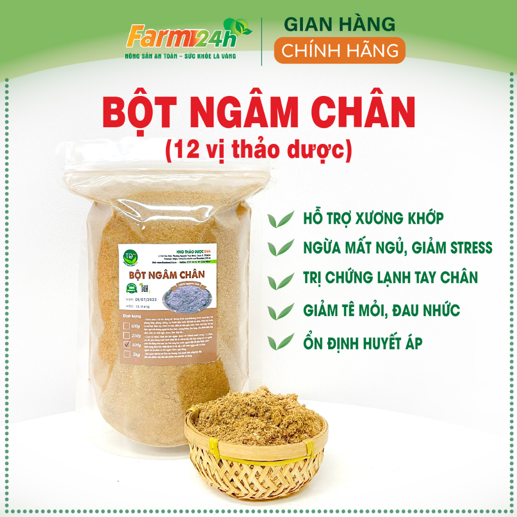Bột ngâm chân thảo dược của người Dao đỏ, giúp lưu thông máu huyết, giảm đau nhức, giải tỏa căng thẳng | Farm24h