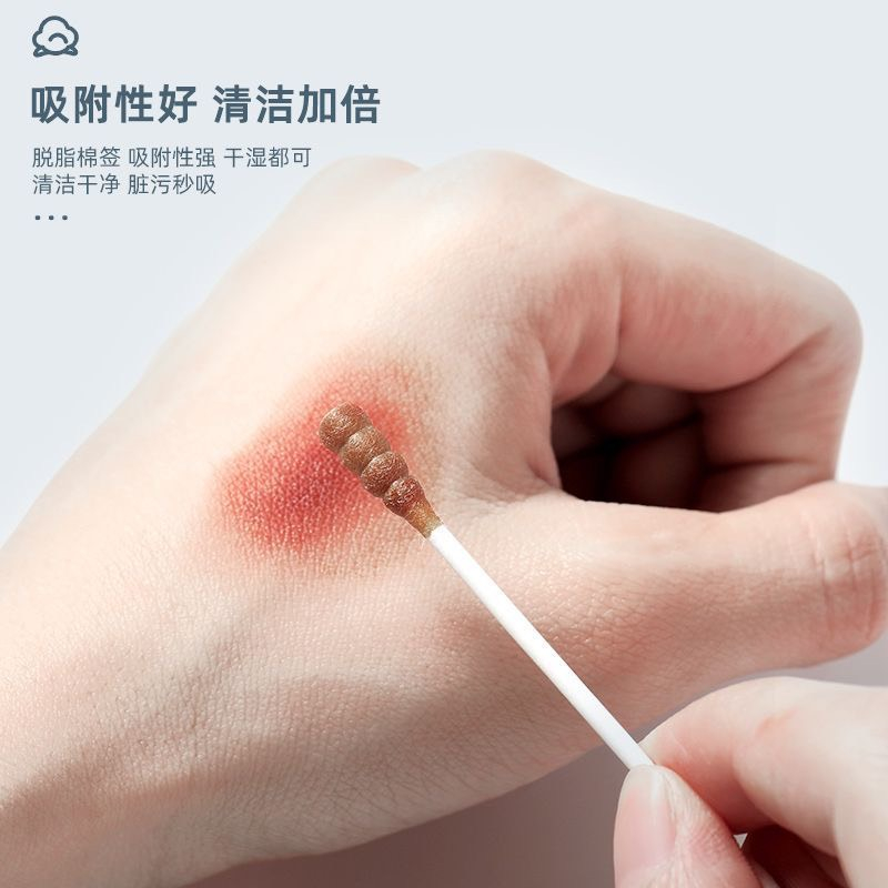 Hộp 200 Tăm Bông 2 Đầu Vệ Sinh Tai, Mũi - Kháng Khuẩn - Mềm Mịn