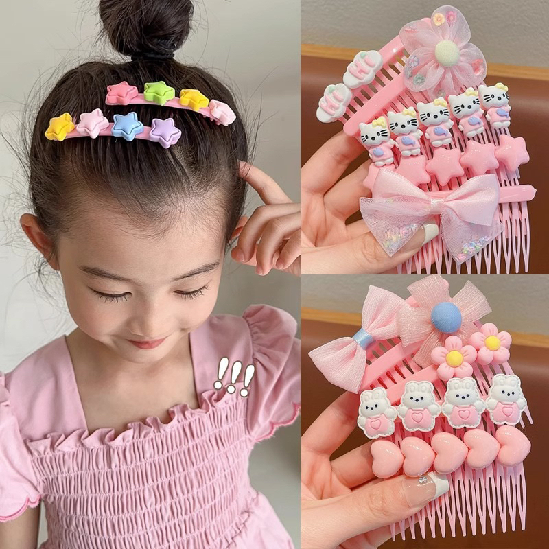 Xước tóc , lược cài tóc hoạt hình nhiều màu sắc đáng yêu cho các bé