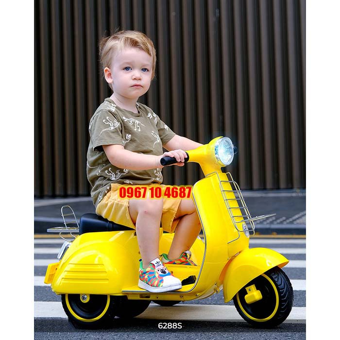 Xe máy điện vespa cho bé 6288S - Xe máy Vespa cho bé, Xe máy điện cho bé đủ màu có kèm sạc