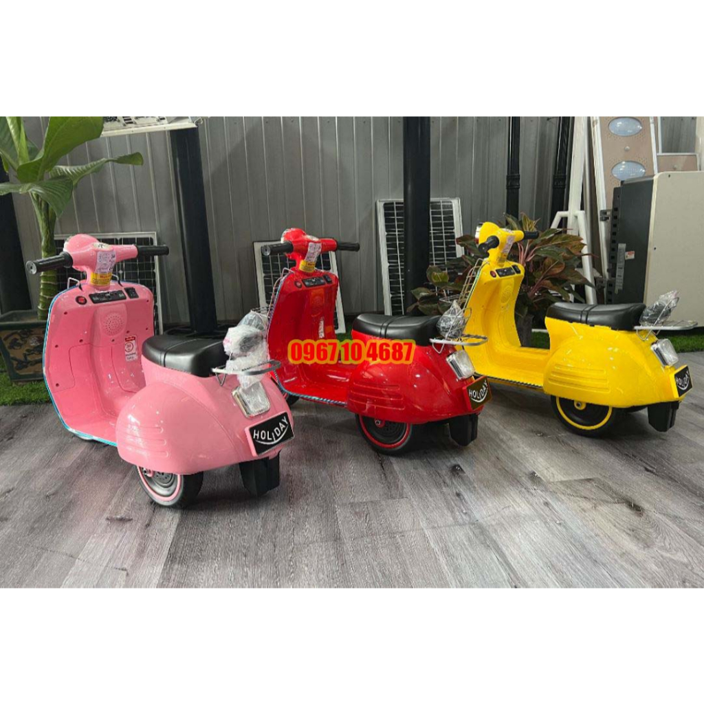 Xe máy điện vespa cho bé 6288S - Xe máy Vespa cho bé, Xe máy điện cho bé đủ màu có kèm sạc