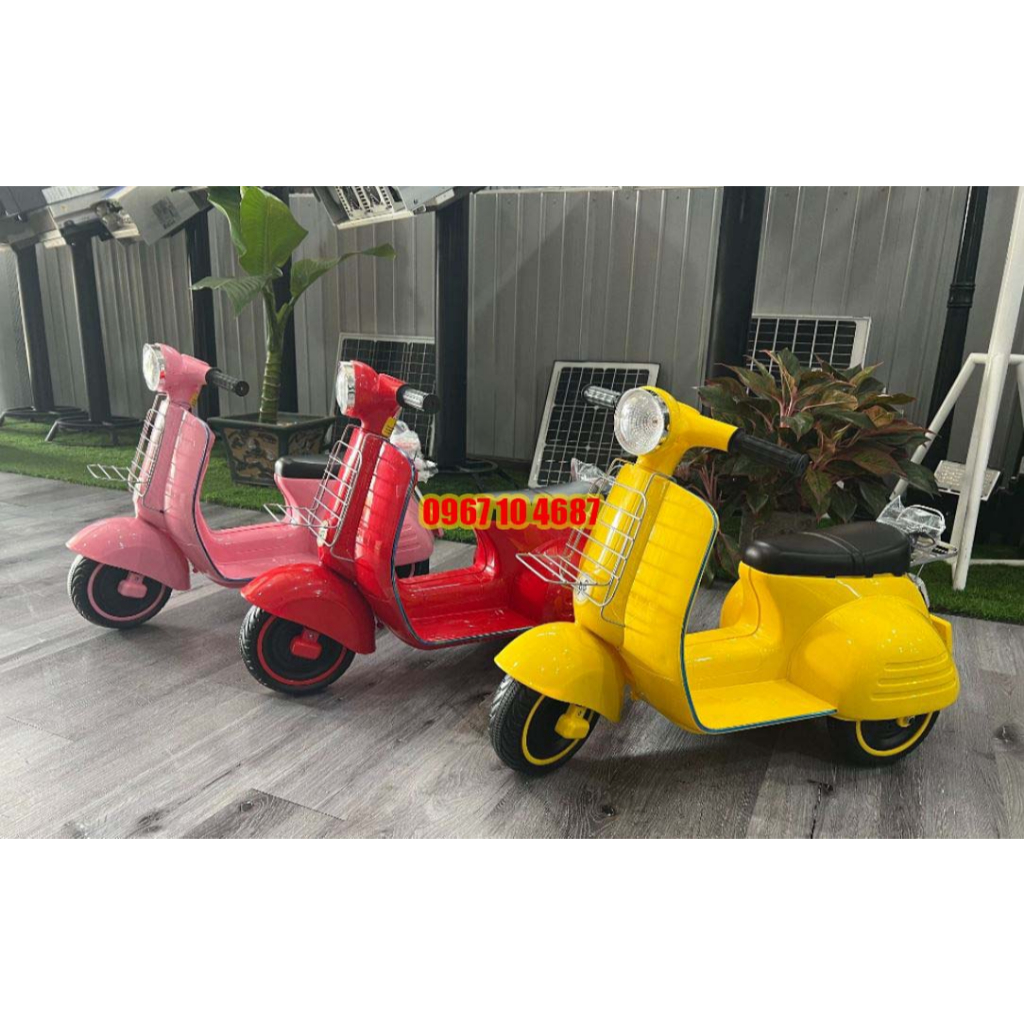 Xe máy điện vespa cho bé 6288S - Xe máy Vespa cho bé, Xe máy điện cho bé đủ màu có kèm sạc