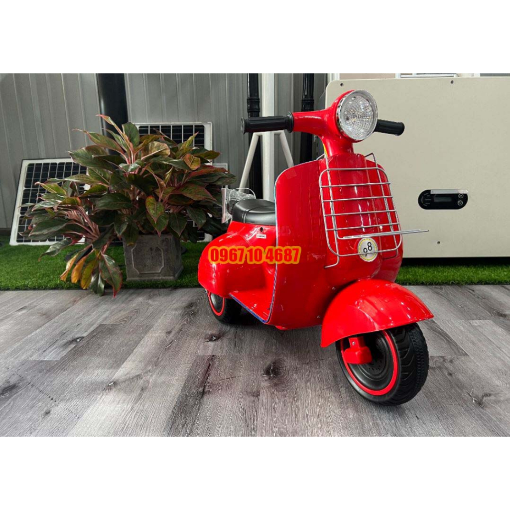 Xe máy điện vespa cho bé 6288S - Xe máy Vespa cho bé, Xe máy điện cho bé đủ màu có kèm sạc