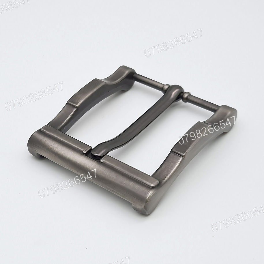 Mặt khoá thắt lưng nam DKK-074 | Đầu khoá xỏ kim bảng 4F màu xám đơn giản mà nam tính