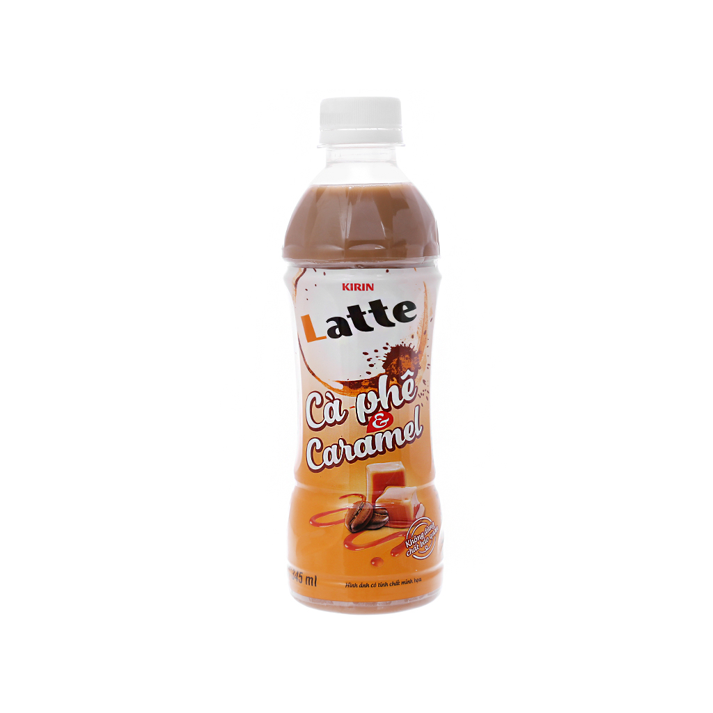 Thùng 24 chai cà phê caramel KIRIN LATTE 345ml / Lốc 6 chai cà phê KIRIN LATTE caramel 345ml
