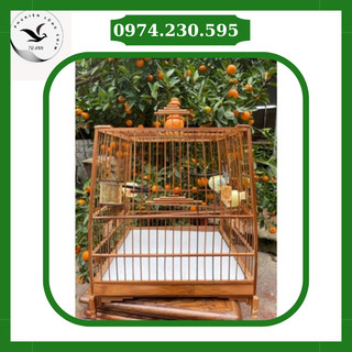 Khung lồng chim chào mào Lồng Chim Bảo Anh, Lồng chim thái đấu, vuống đấu trúc già cật vàng đã qua xử lý màu KL02