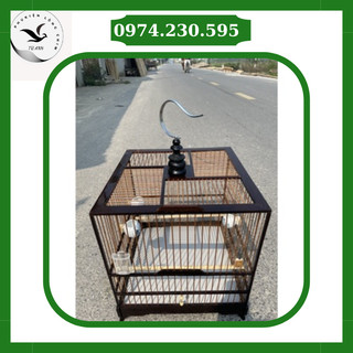 Khung lồng chim chào mào Xưởng Lồng Chim Bảo Anh, Lồng chim gỗ mun đuôi công vân gỗ cực nét lắp ráp cực dễ siêu bền đẹp