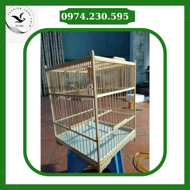 Khung lồng ép bổi chào mào Xưởng Lồng Chim Bảo Anh, Lồng chim trúc già cật vàng siêu đẹp