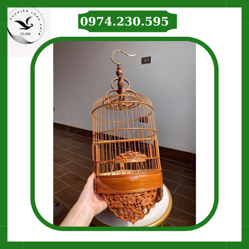 Lồng chim khuyên đục giá rẻ Xưởng Lồng Chim Bảo Anh, Lồng đục CNC cực kỳ nét, đẹp