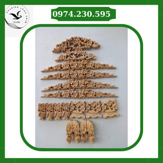Bộ hoa mai chạm.cnc 21 món cho lồng chim chào mào Xưởng Lồng Chim Bảo Anh, Phụ kiện lồng chim chất liệu tre già cực bền