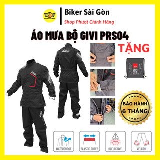 Áo Mưa Bộ Nam Nữ Givi PRS04 AX-N AXN Đen Không Nón Chính Hãng Givi Bảo Hành 6 Tháng - Biker Sài Gòn