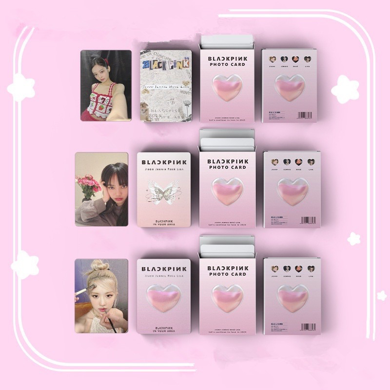 Card Bo Góc Lomo 50 Ảnh BLACK PINK Hologram Lấp Lánh Idol 6x9cm Lisa Jennie Jisoo Rosé Mới