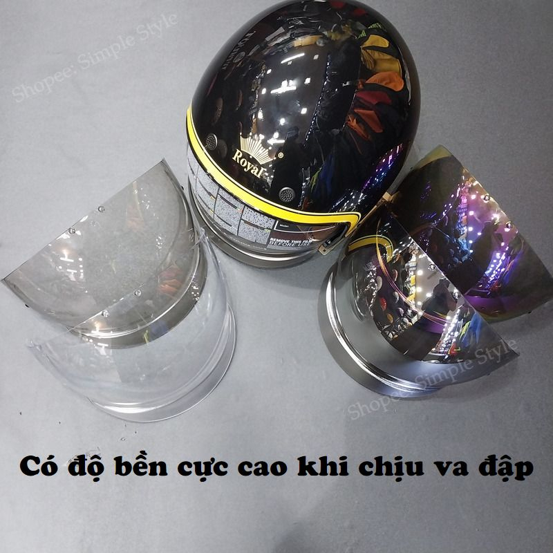 KÍNH ROYAL M139 , Kính âm rời thay thế cho mũ bảo hiểm Royal M139  Kính CHÍNH HÃNG
