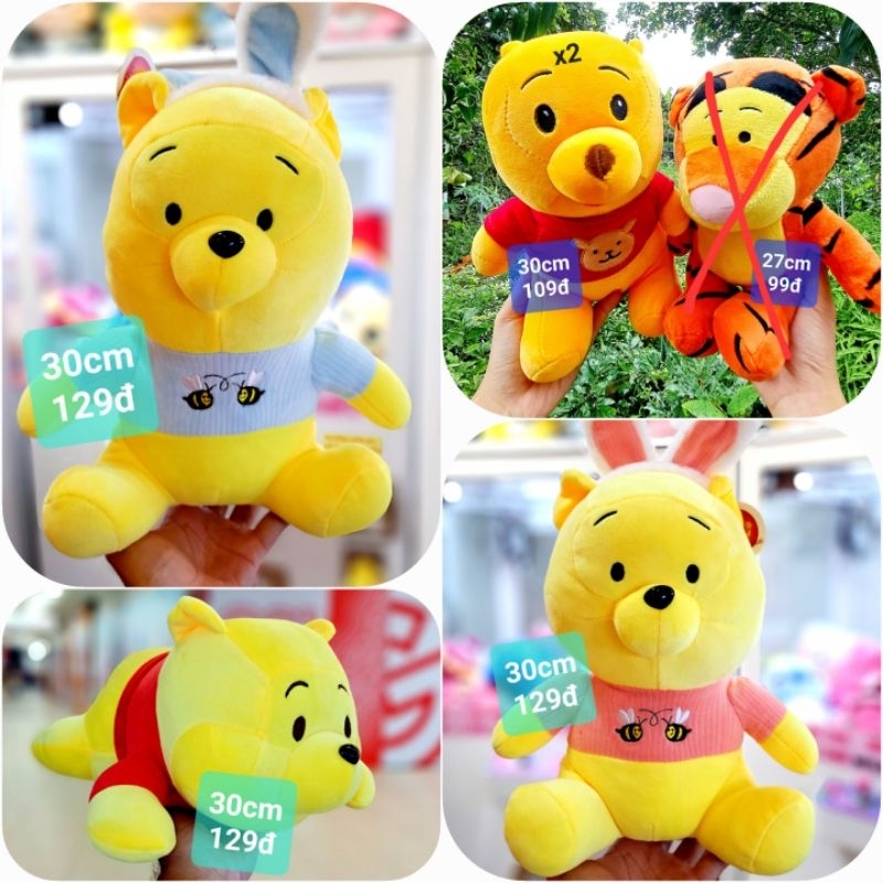 Gấu bông Pooh hoạt hình cute đáng yêu, gấu bông miniso giá rẻ